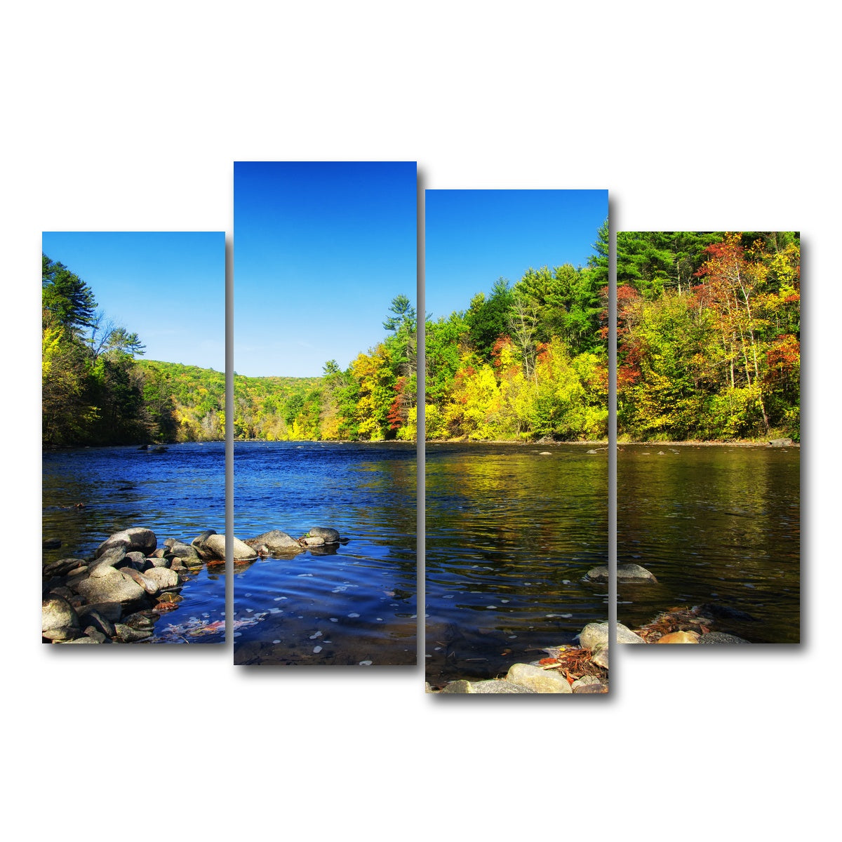 AUTO-MOCKUP WHITE | Housatonic River | 4 Piece | Gallery Wrap Canvas | group=4_normal