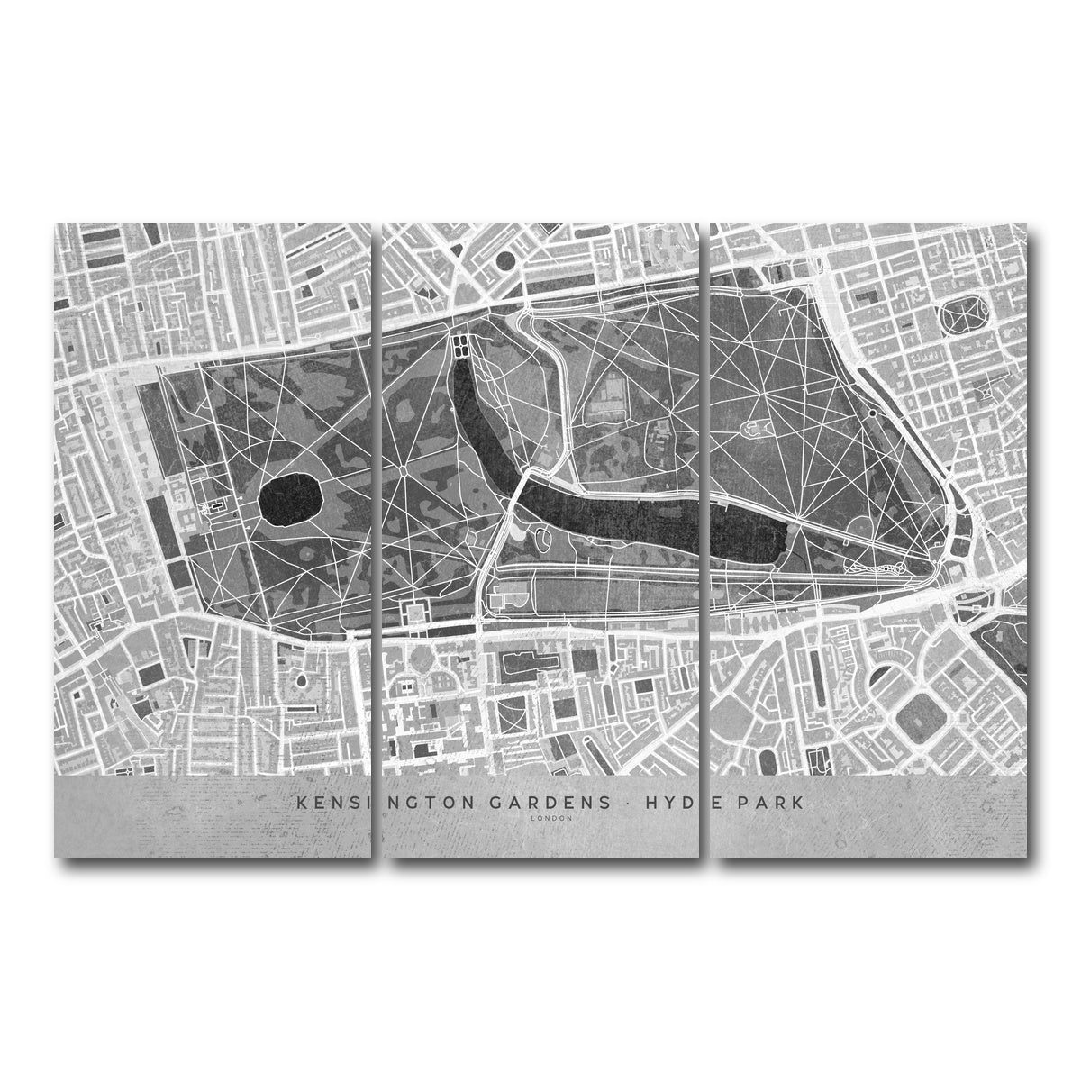 AUTO-MOCKUP WHITE | Hyde Park Map 2 | 3 Piece | Gallery Wrap Canvas | group=12x24