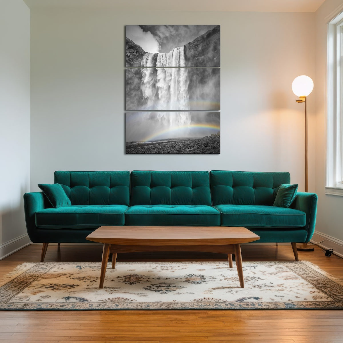 AUTO-MOCKUP ROOM | ICELAND Skogafoss double rainbow