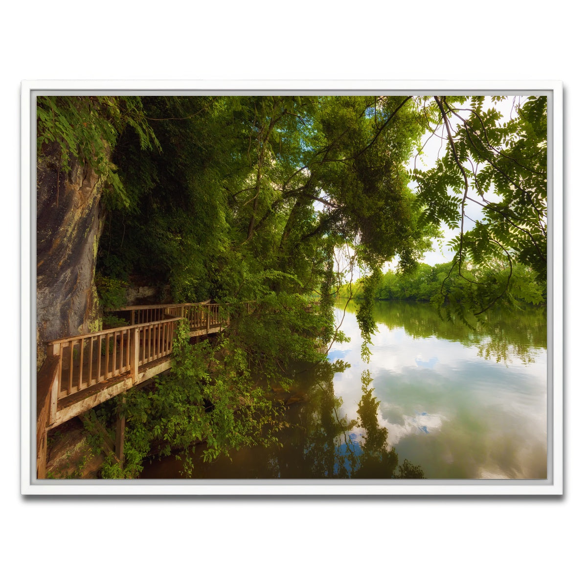 AUTO-MOCKUP WHITE | Ijam Nature Park Boardwalk | 1 Piece | White Framed Canvas | group=4x3
