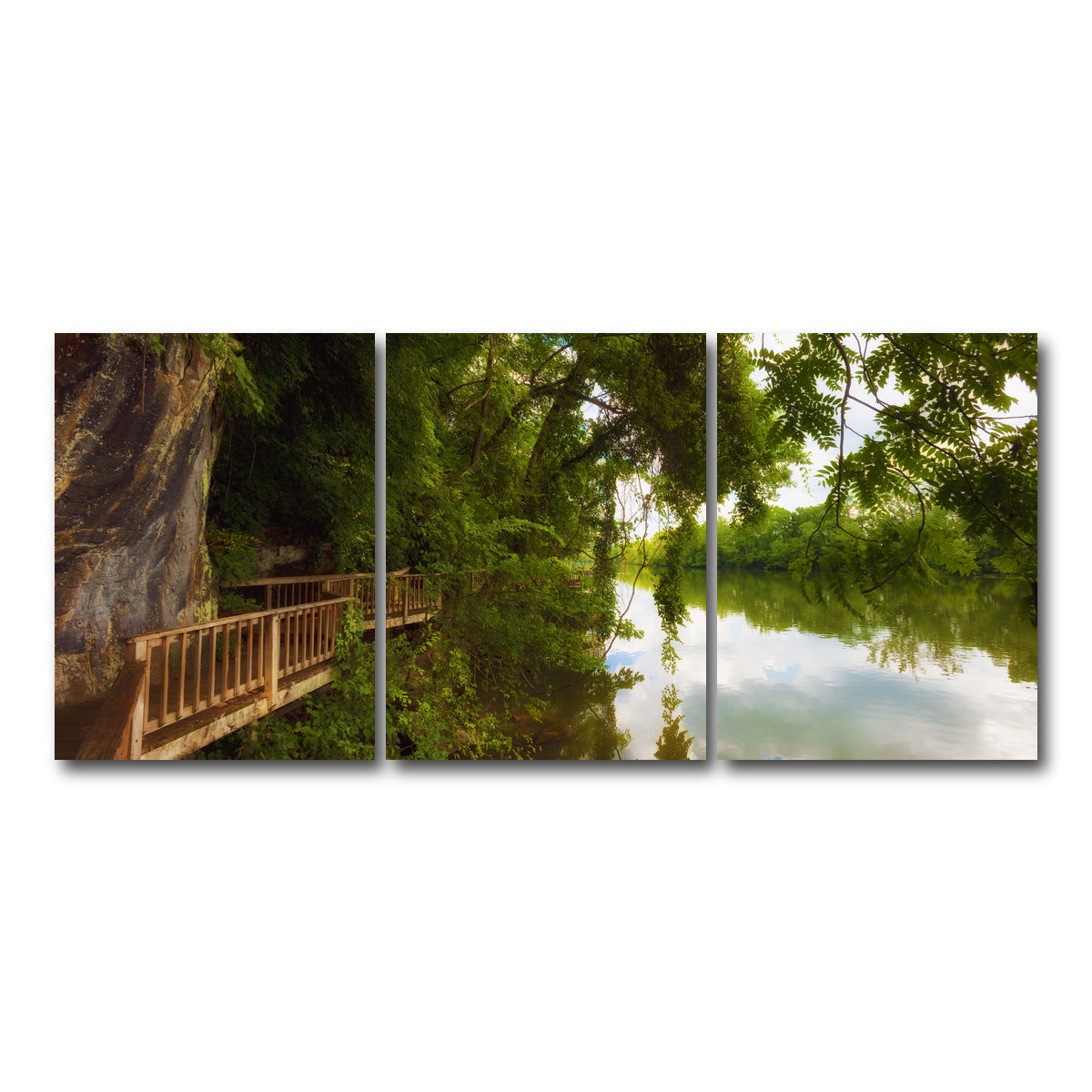 AUTO-MOCKUP WHITE | Ijam Nature Park Boardwalk | 3 Piece | Gallery Wrap Canvas | group=18x24
