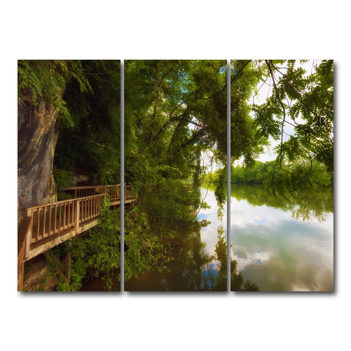 AUTO-MOCKUP WHITE | Ijam Nature Park Boardwalk | 3 Piece | Gallery Wrap Canvas | group=8x18