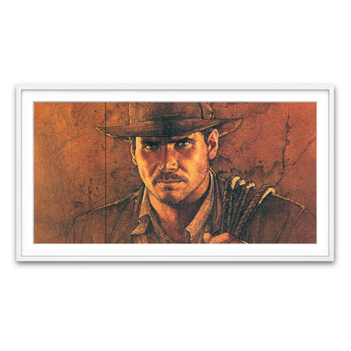 Framed Print 2x1 White