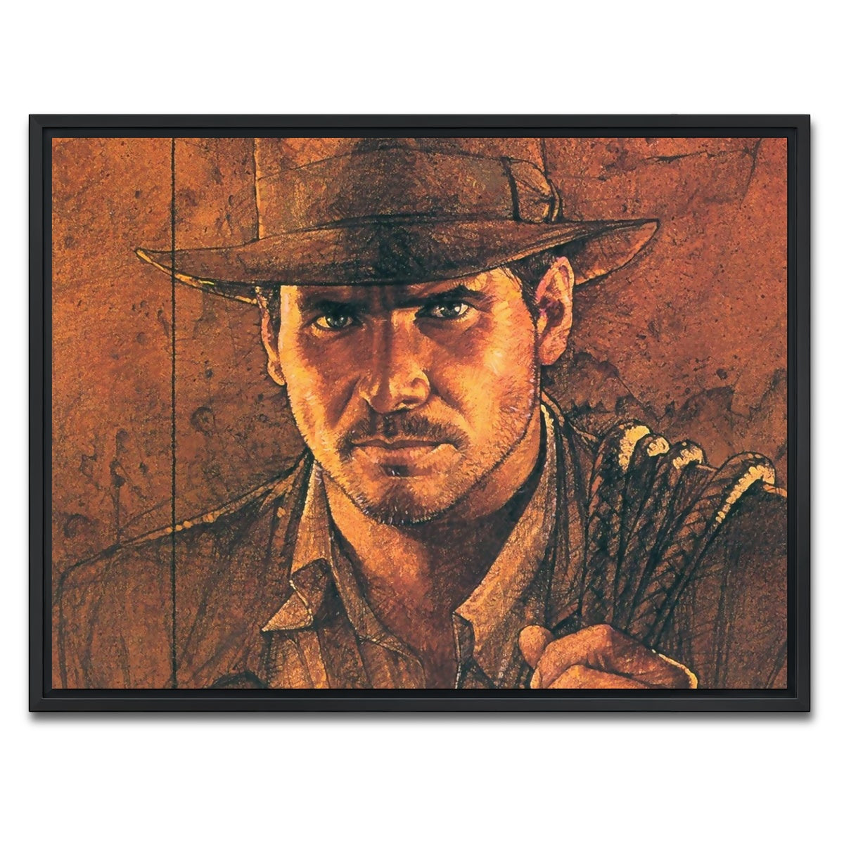 AUTO-MOCKUP WHITE | Indiana Jones | 1 Piece | Black Framed Canvas | group=4x3