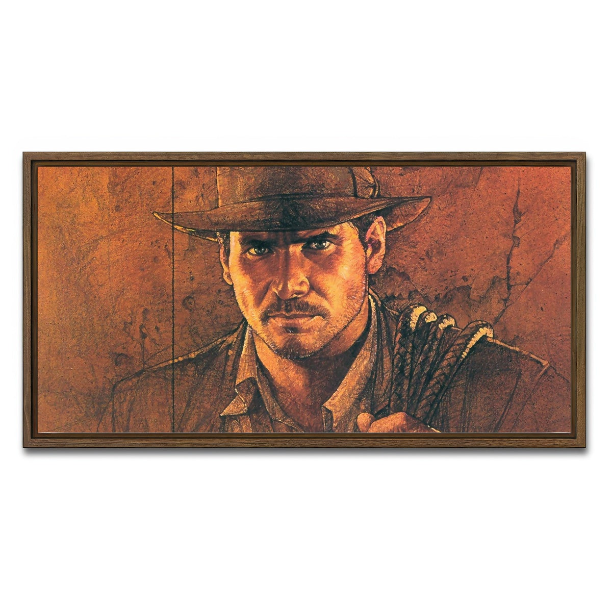 AUTO-MOCKUP WHITE | Indiana Jones | 1 Piece | Walnut Framed Canvas | group=2x1