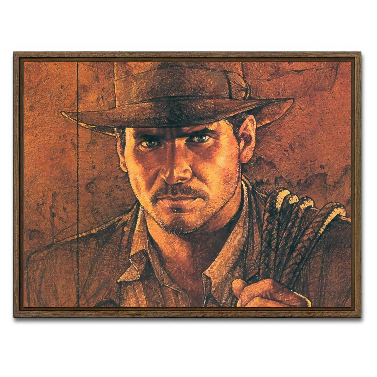 AUTO-MOCKUP WHITE | Indiana Jones | 1 Piece | Walnut Framed Canvas | group=4x3