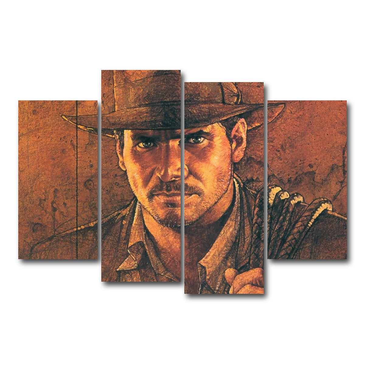AUTO-MOCKUP WHITE | Indiana Jones | 4 Piece | Gallery Wrap Canvas | group=4_short