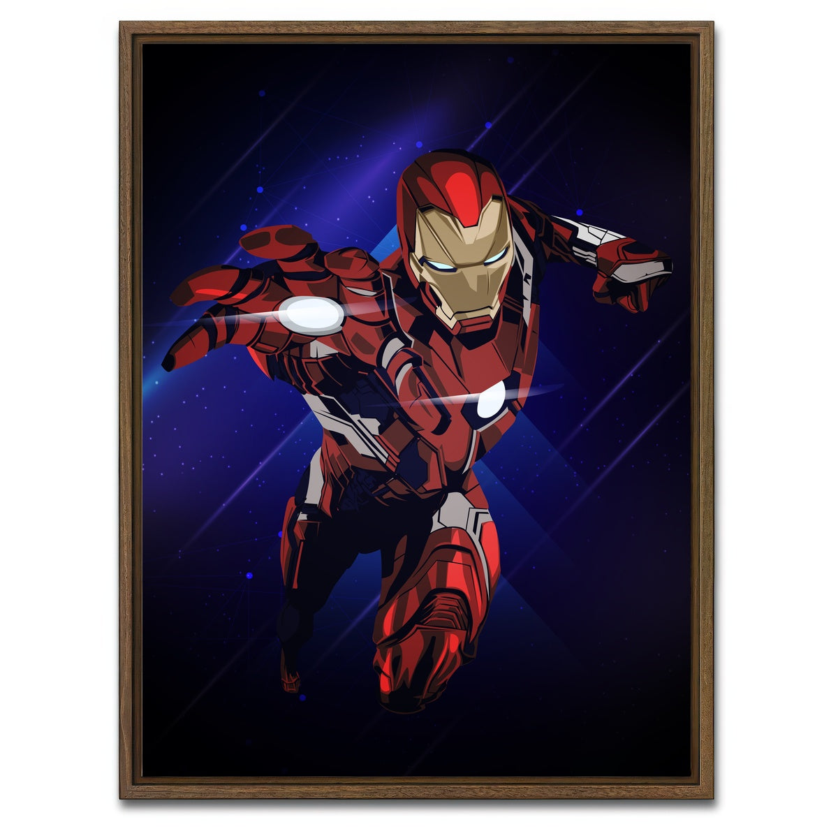 AUTO-MOCKUP WHITE | Ironman | 1 Piece | Walnut Framed Canvas | group=3x4