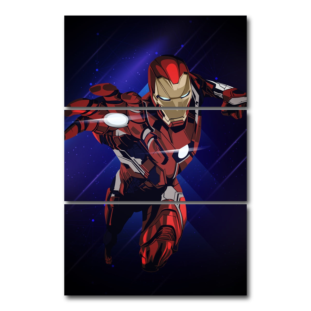 AUTO-MOCKUP WHITE | Ironman | 3 Piece | Gallery Wrap Canvas | group=12x24_stacked