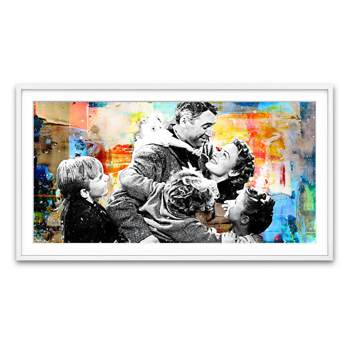 Framed Print 2x1 White