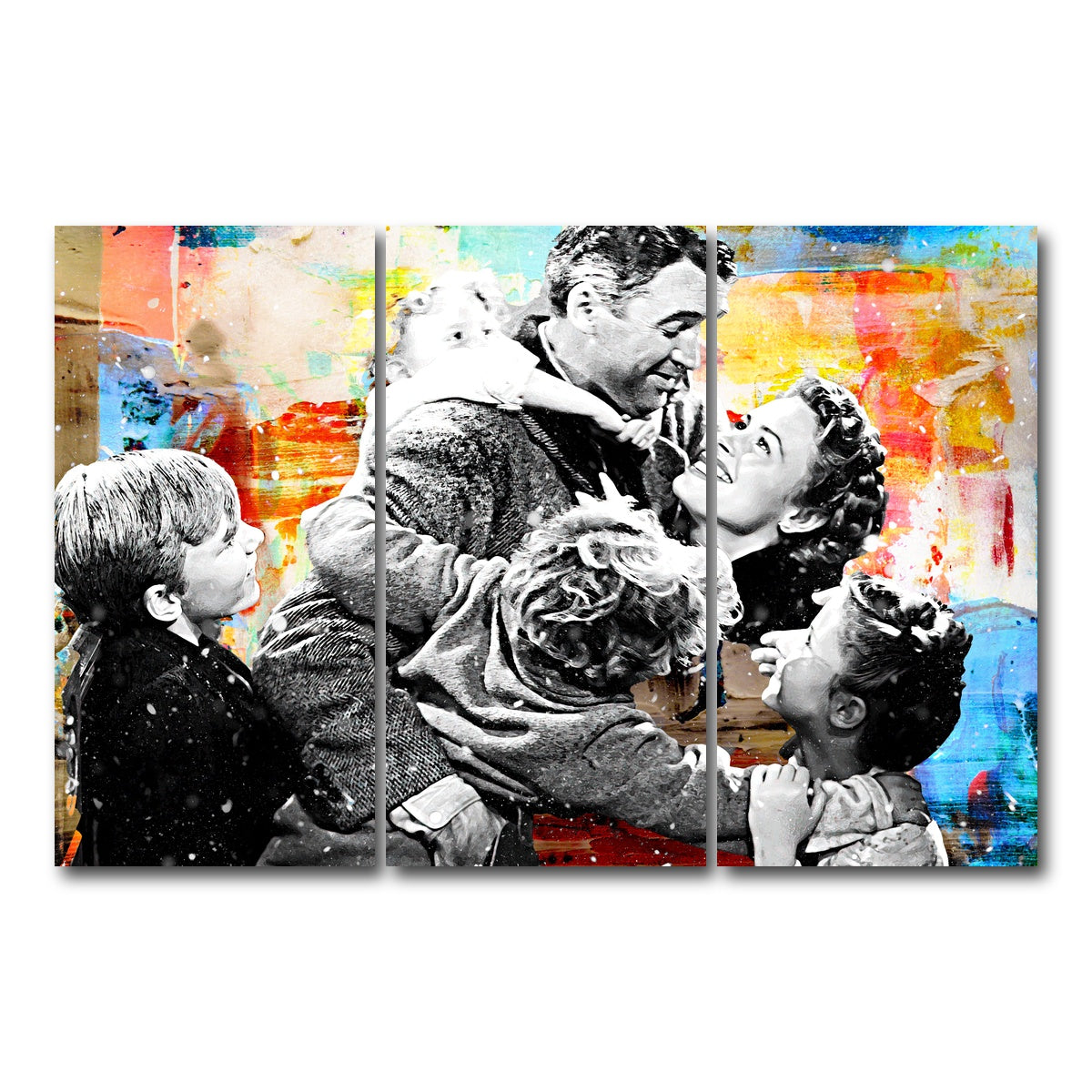 AUTO-MOCKUP WHITE | It's a Wonderful Life | 3 Piece | Gallery Wrap Canvas | group=12x24