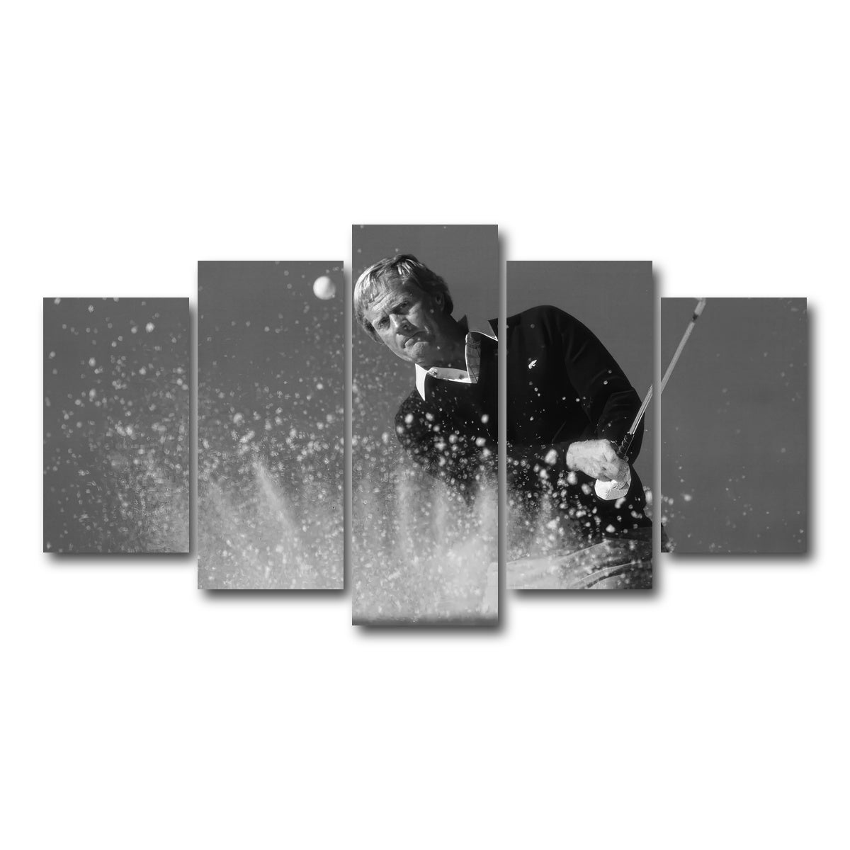 AUTO-MOCKUP WHITE | Jack Nicklaus Grayscale | 5 Piece | Gallery Wrap Canvas | group=5_normal