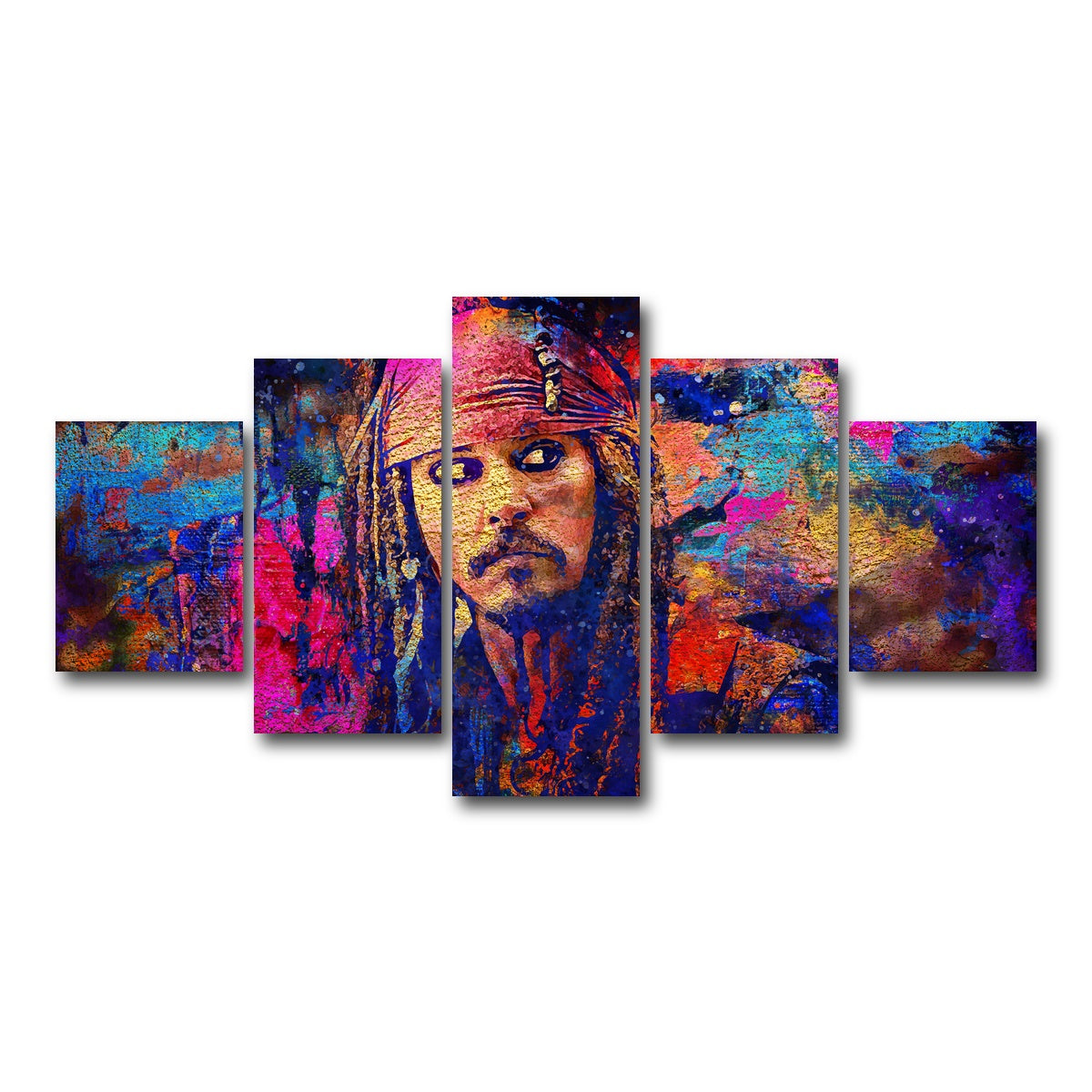 AUTO-MOCKUP WHITE | Jack Sparrow | 5 Piece | Gallery Wrap Canvas | group=5_short