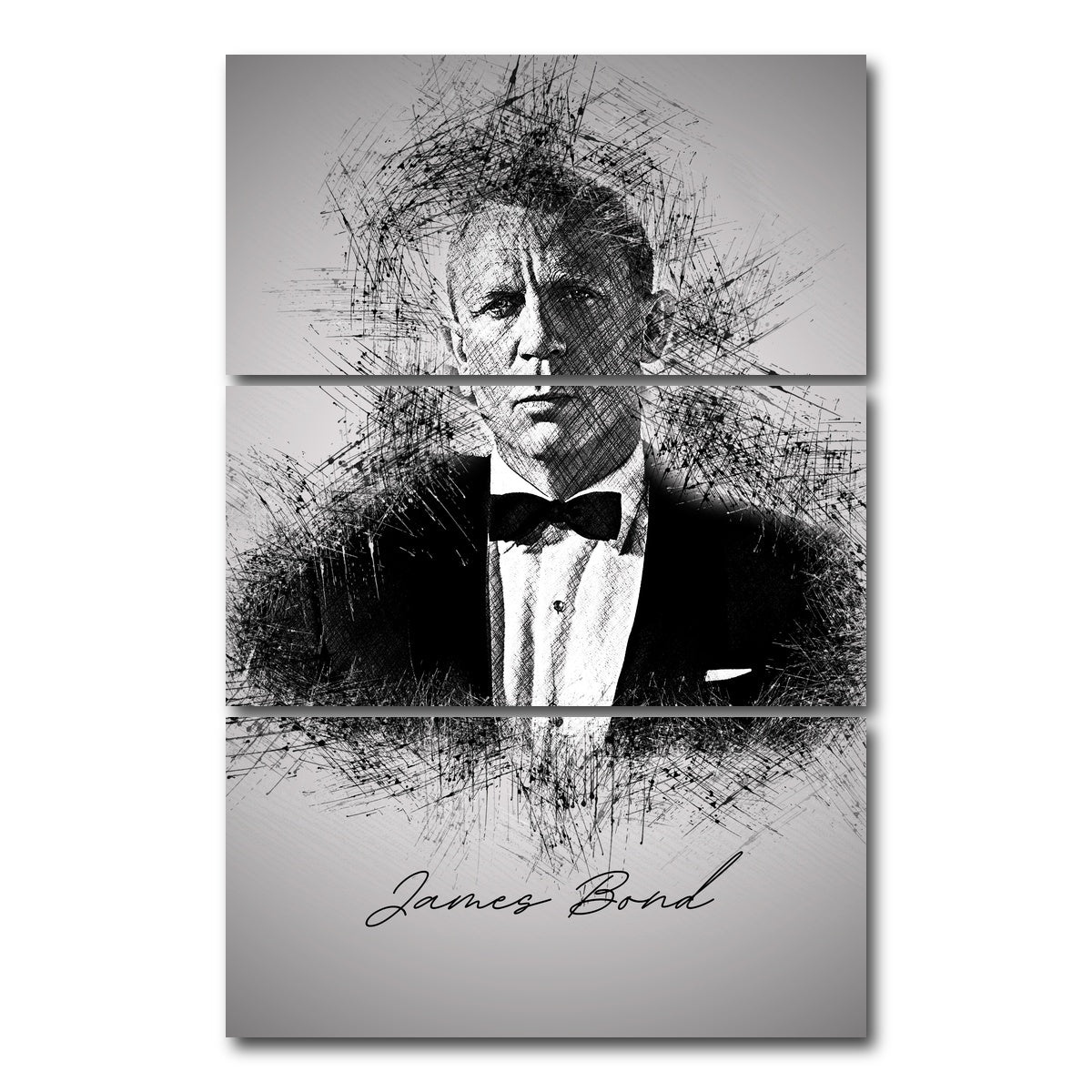 AUTO-MOCKUP WHITE | James Bond Tux | 3 Piece | Gallery Wrap Canvas | group=12x24_stacked