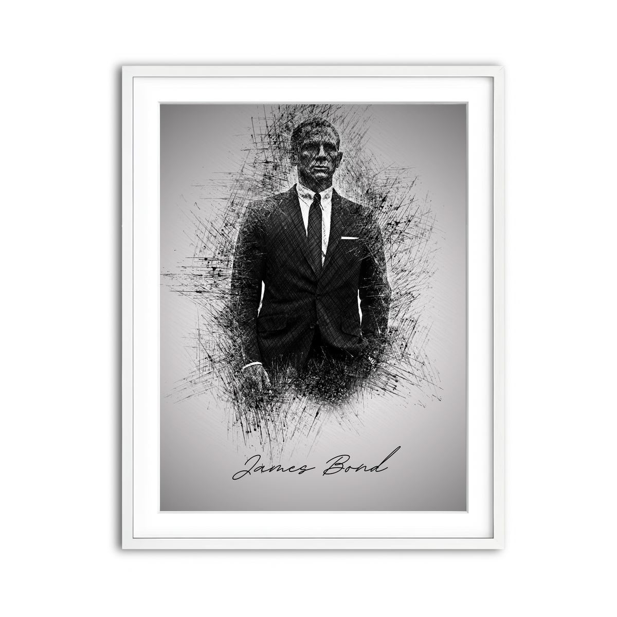 Framed Print 3x4 White