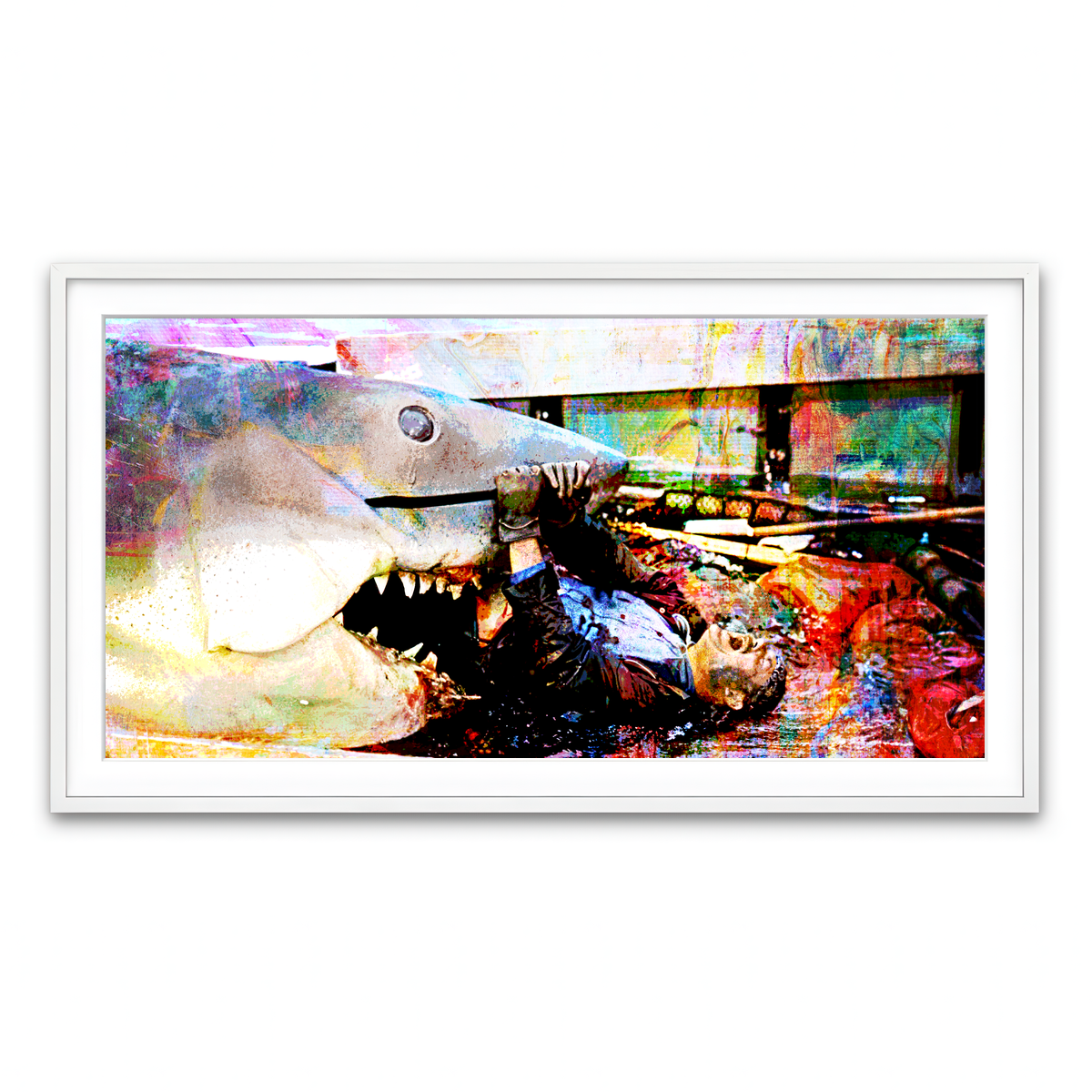 Framed Print 2x1 White