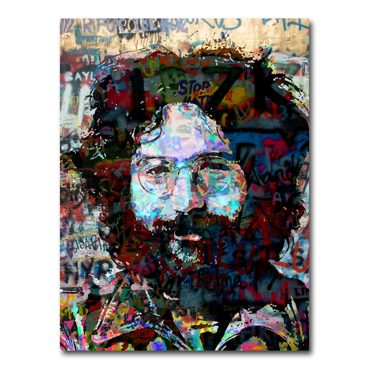 AUTO-MOCKUP WHITE | Jerry Garcia Heavy Graffiti | 1 Piece | Gallery Wrap Canvas | group=3x4
