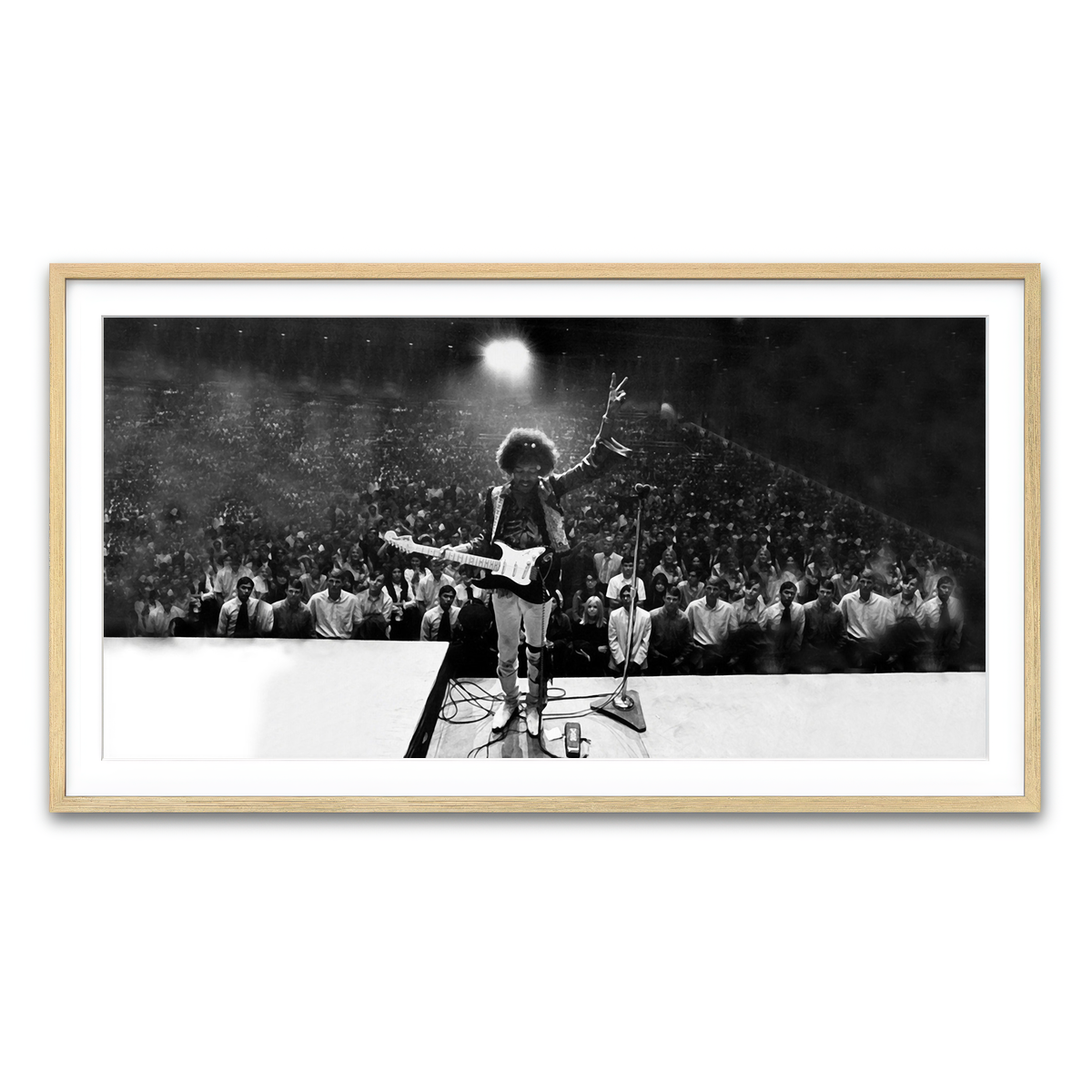Jimi Hendrix Black and White Wall Art