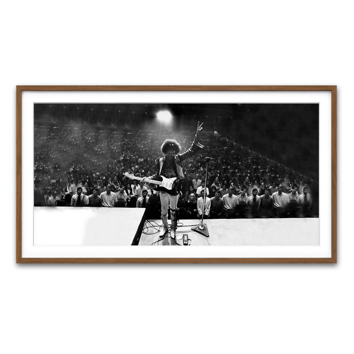 Jimi Hendrix Black and White Wall Art