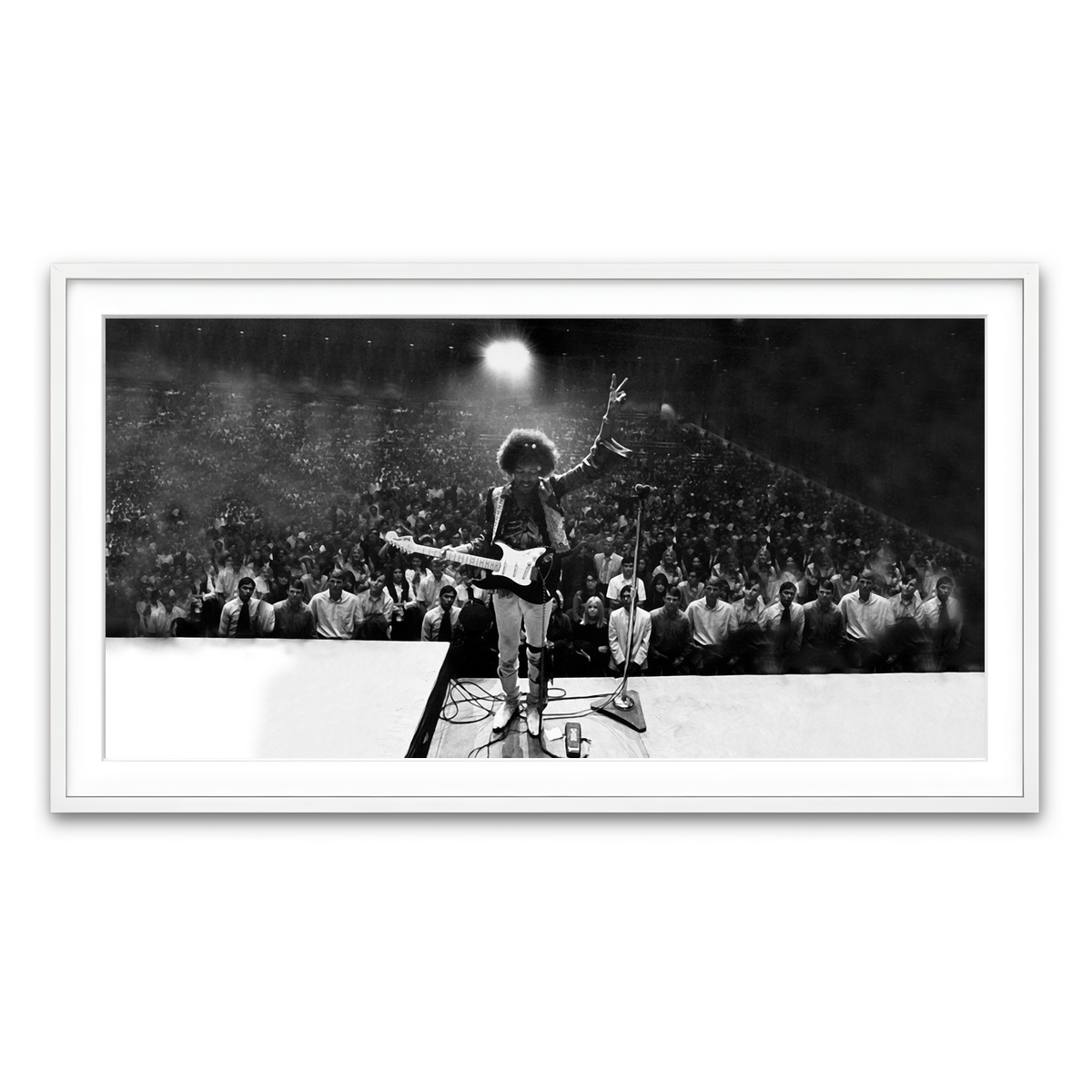 Jimi Hendrix Black and White Wall Art