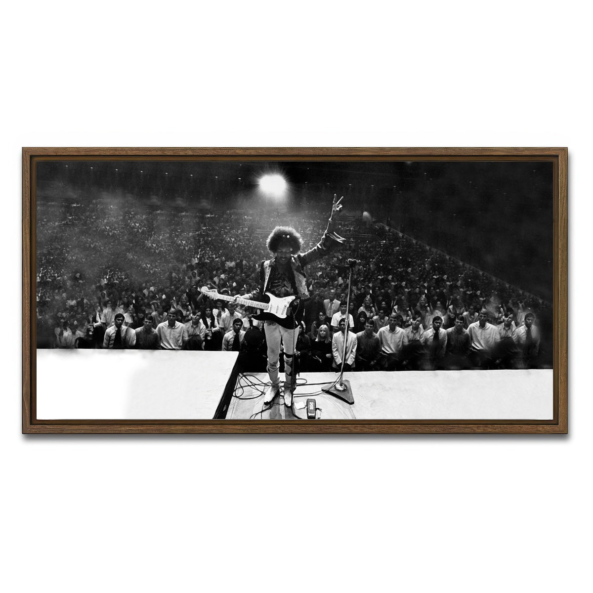 Jimi Hendrix Black and White Wall Art