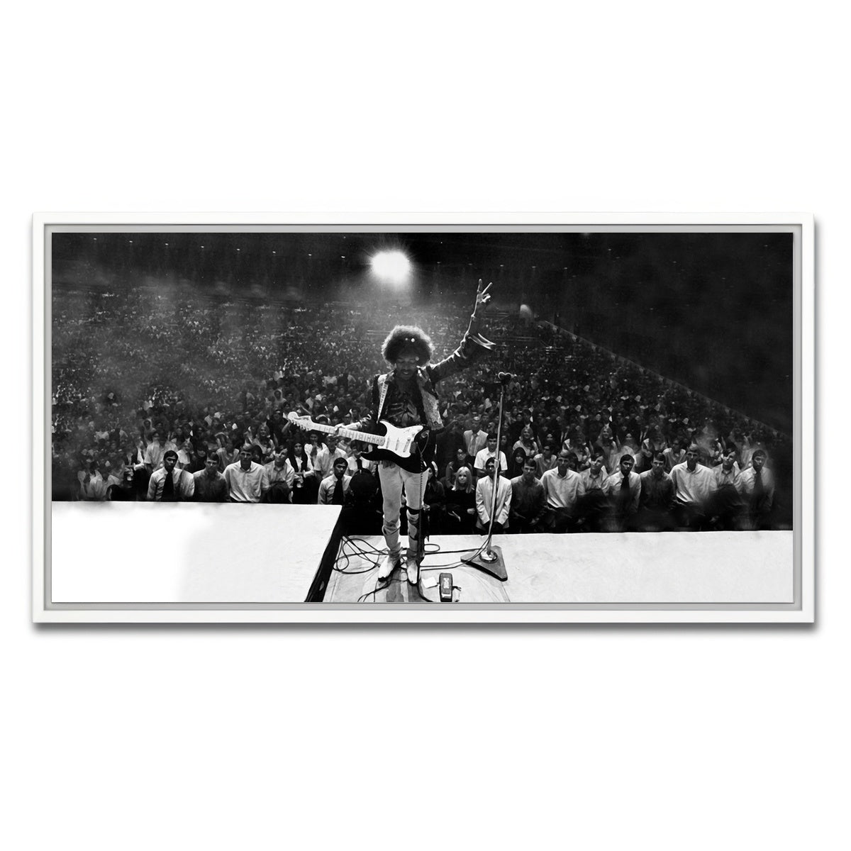Jimi Hendrix Black and White Wall Art