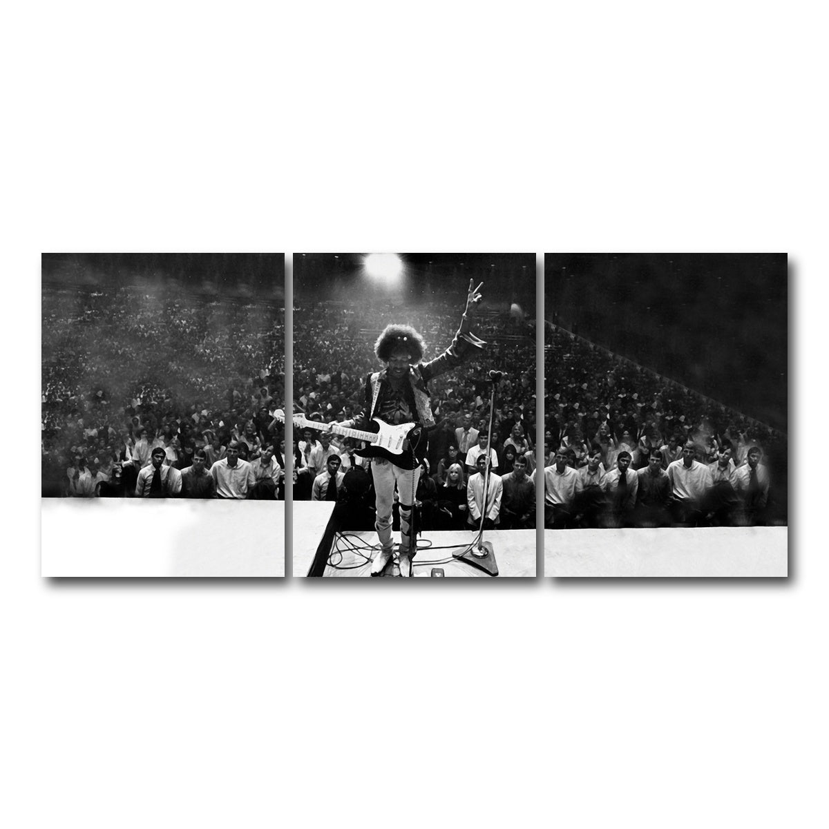 Jimi Hendrix Black and White Wall Art