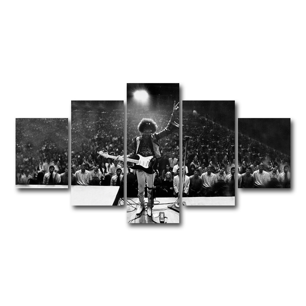 Jimi Hendrix Black and White Wall Art