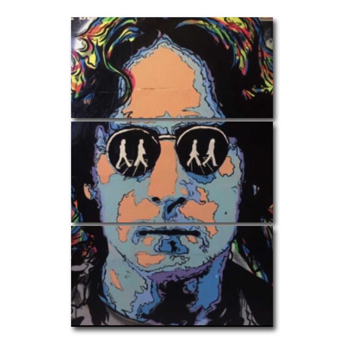 AUTO-MOCKUP WHITE | John Lennon | 3 Piece | Gallery Wrap Canvas | group=12x24_stacked