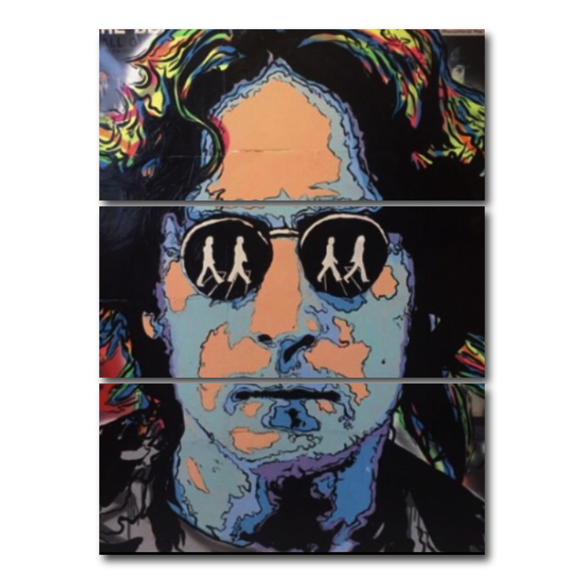 AUTO-MOCKUP WHITE | John Lennon | 3 Piece | Gallery Wrap Canvas | group=8x18_stacked