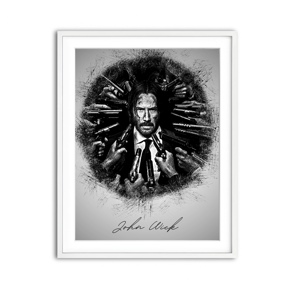 Framed Print 3x4 White