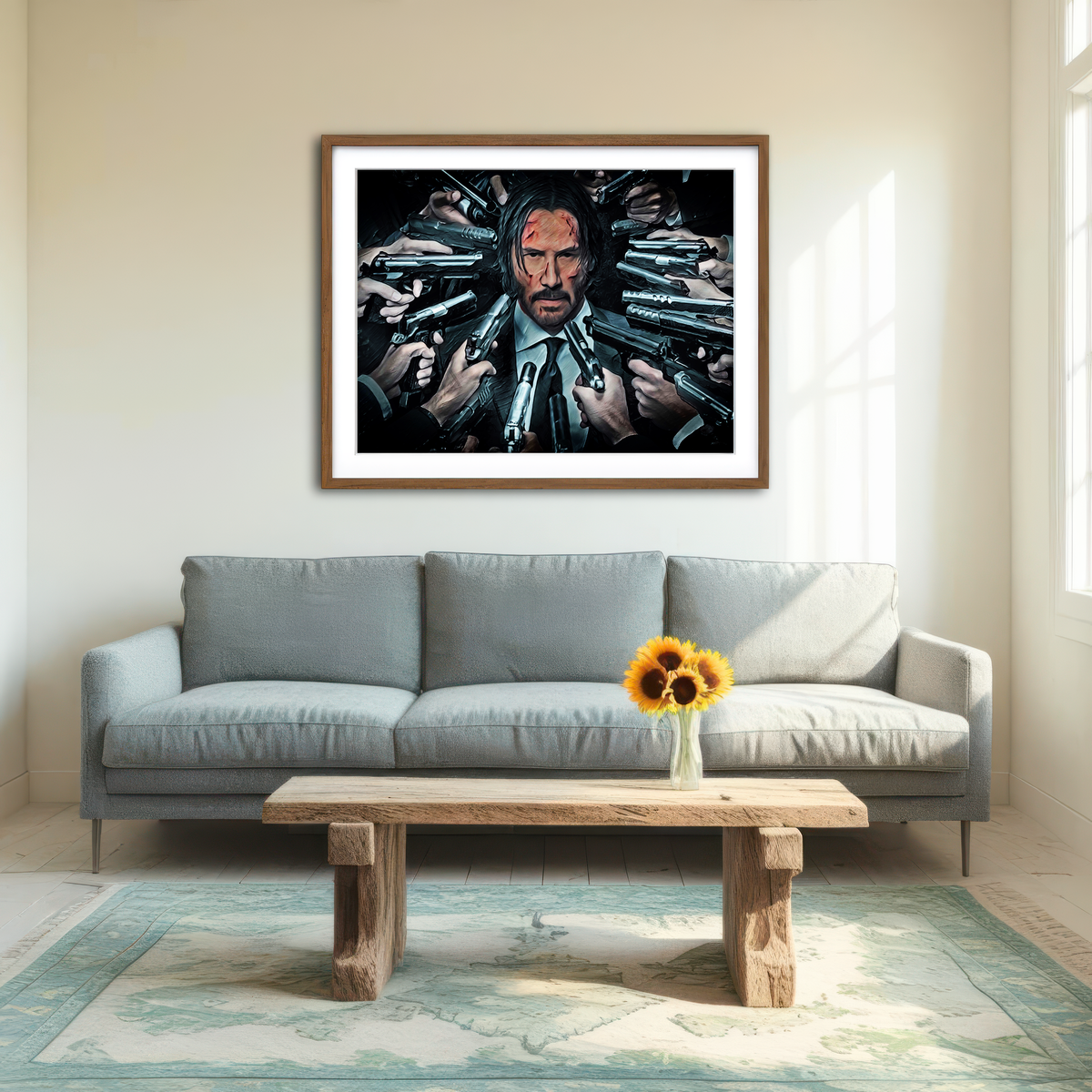 AUTO-MOCKUP ROOM | John Wick Wall Art