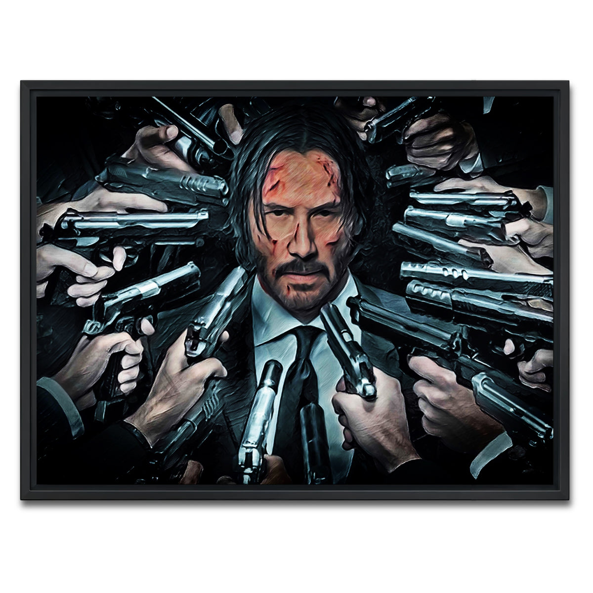 AUTO-MOCKUP WHITE | John Wick | 1 Piece | Black Frame | group=4x3