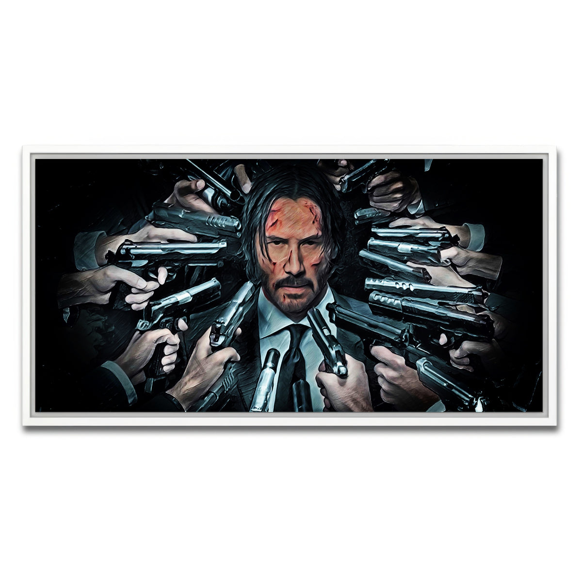 AUTO-MOCKUP WHITE | John Wick | 1 Piece | White Frame | group=2x1