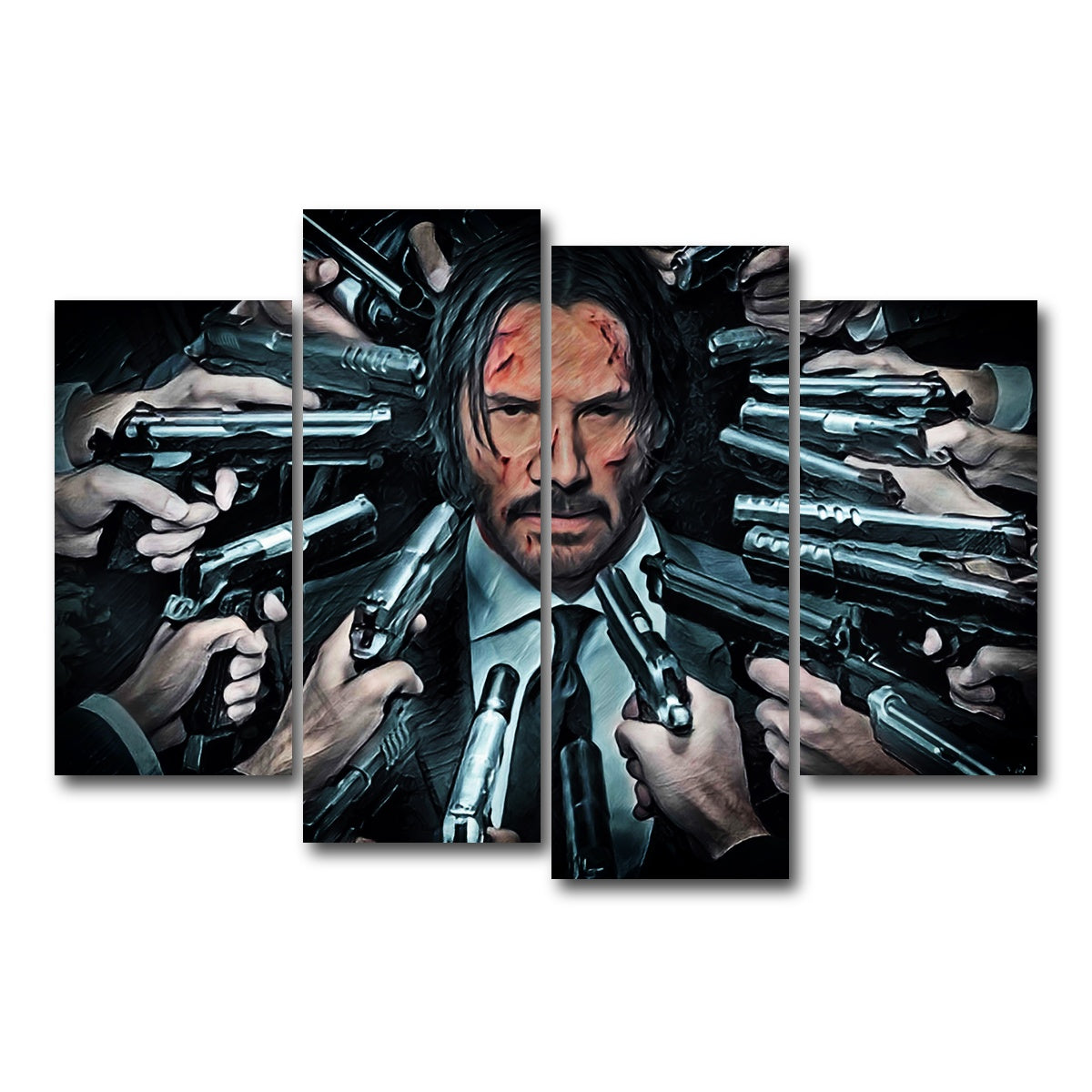 AUTO-MOCKUP WHITE | John Wick | 4 Piece | Gallery Wrapped | group=4_short