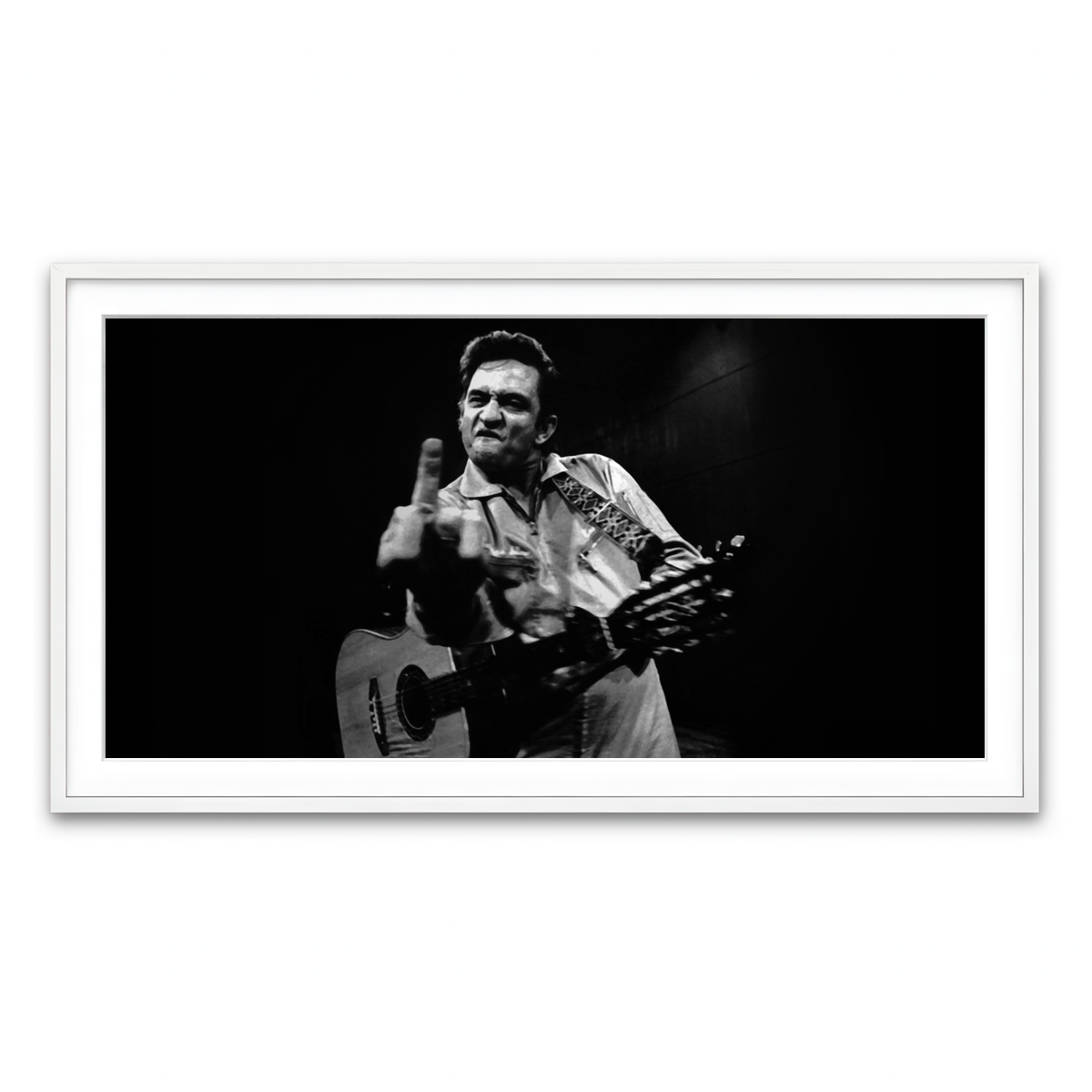 Framed Print 2x1 White