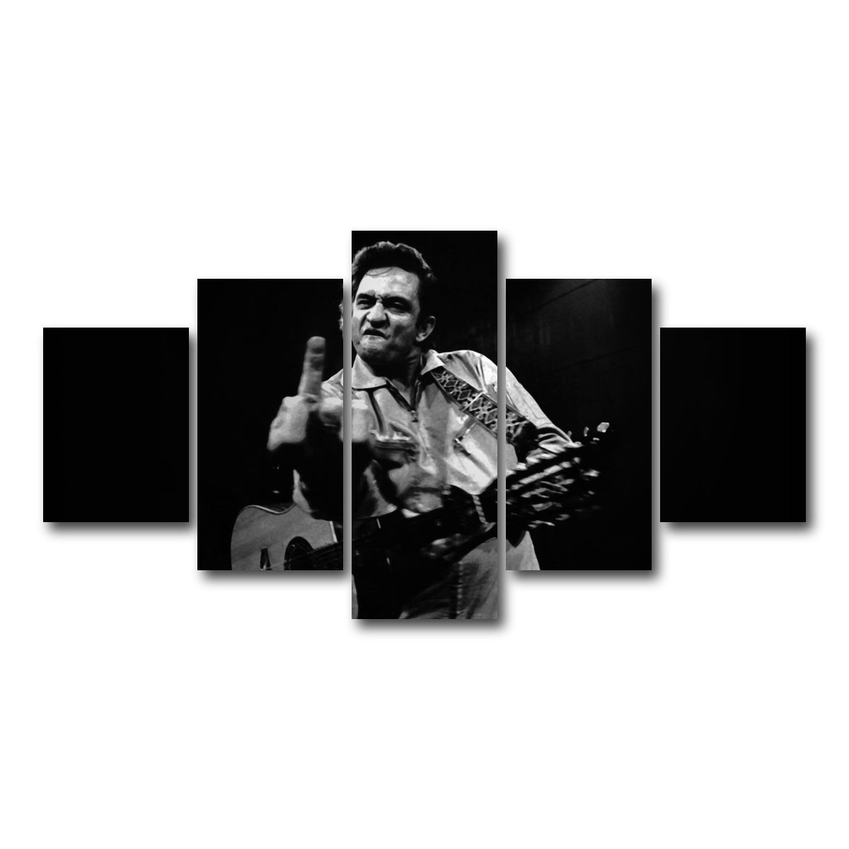 AUTO-MOCKUP WHITE | Johnny Cash Flip Off | 5 Piece | Gallery Wrap Canvas | group=5_short