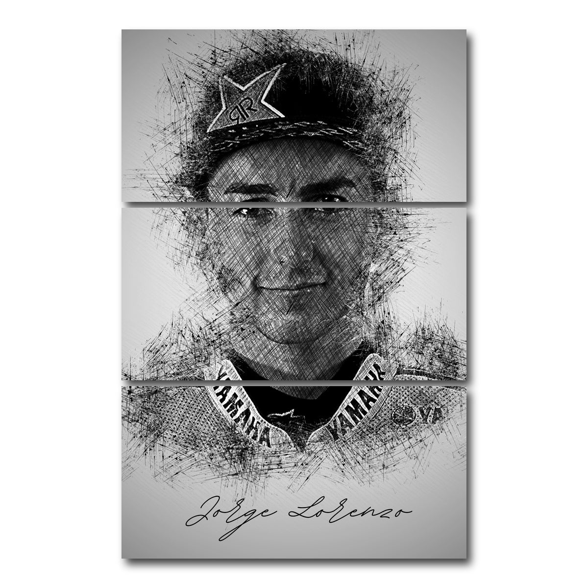 AUTO-MOCKUP WHITE | Jorge Lorenzo | 3 Piece | Gallery Wrap Canvas | group=12x24_stacked