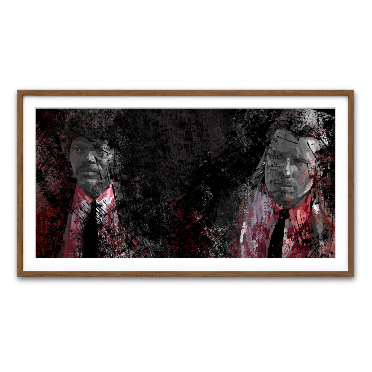 Framed Print 2x1 Walnut