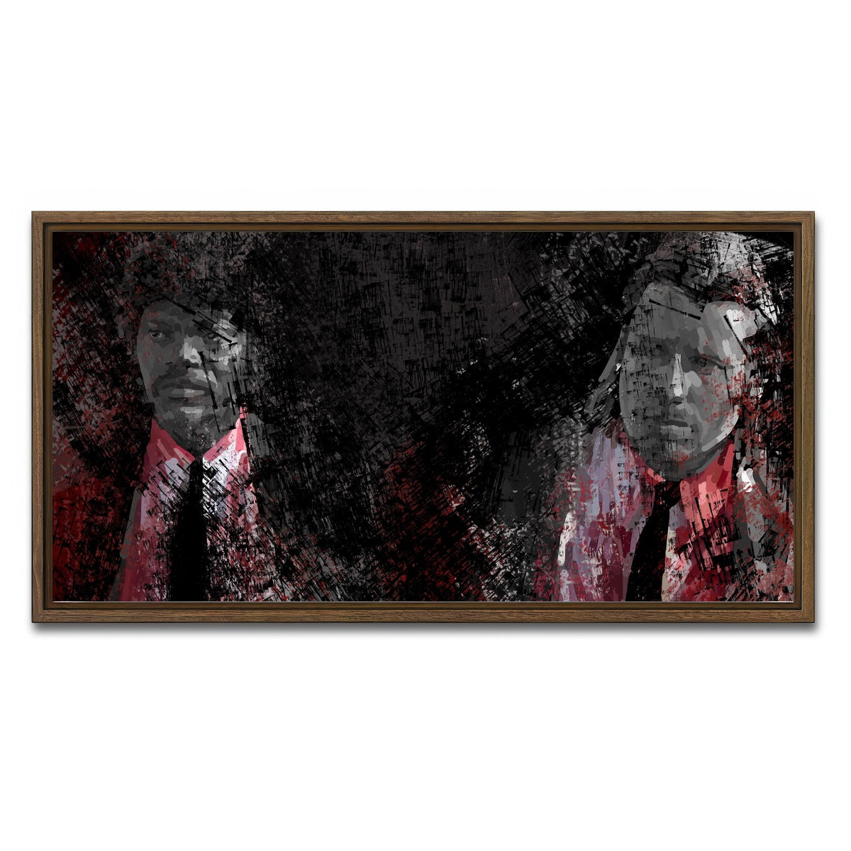 AUTO-MOCKUP WHITE | Jules and Vincent See Red | 1 Piece | Walnut Framed Canvas | group=2x1