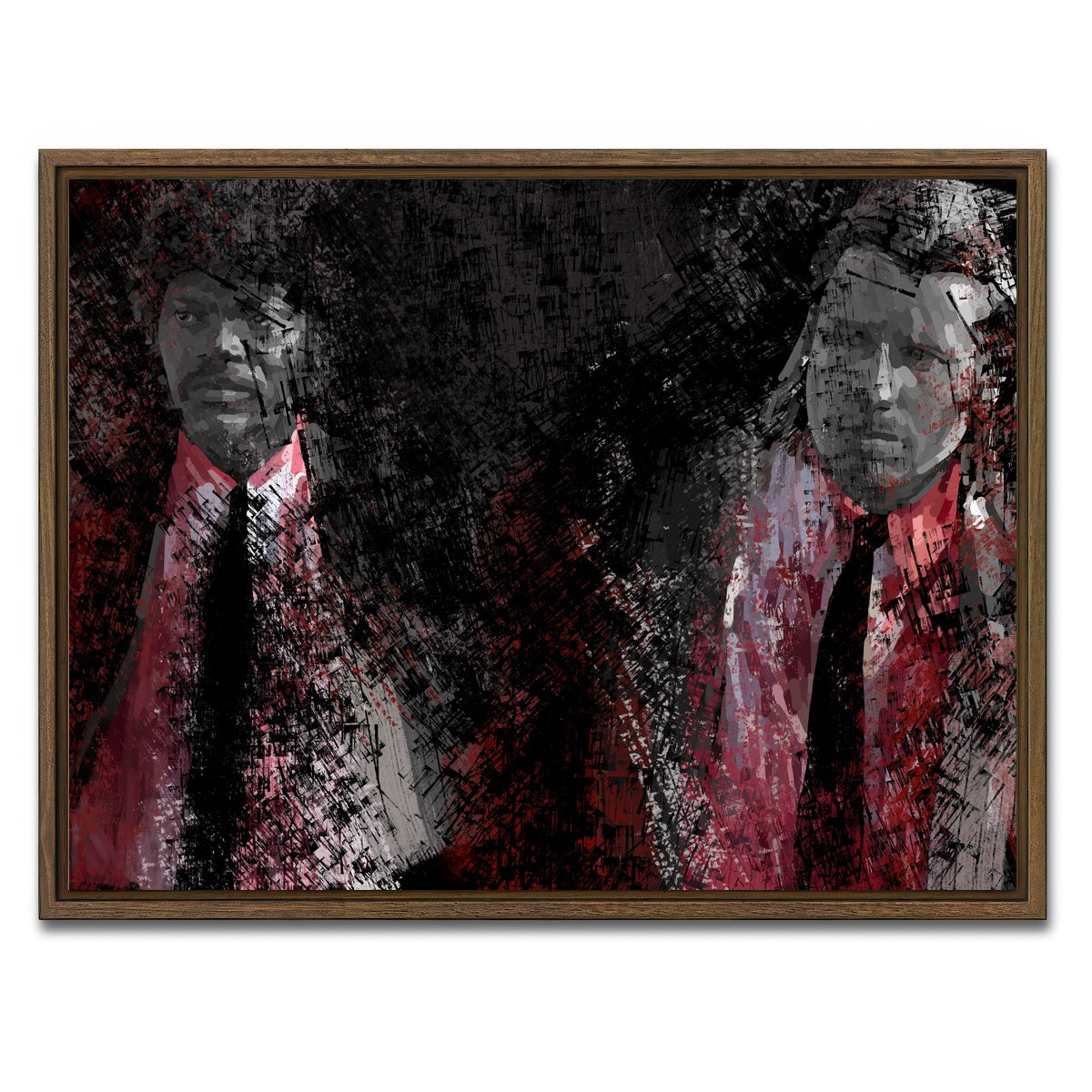 AUTO-MOCKUP WHITE | Jules and Vincent See Red | 1 Piece | Walnut Framed Canvas | group=4x3