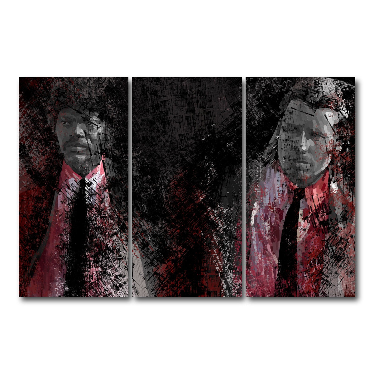 AUTO-MOCKUP WHITE | Jules and Vincent See Red | 3 Piece | Gallery Wrap Canvas | group=12x24