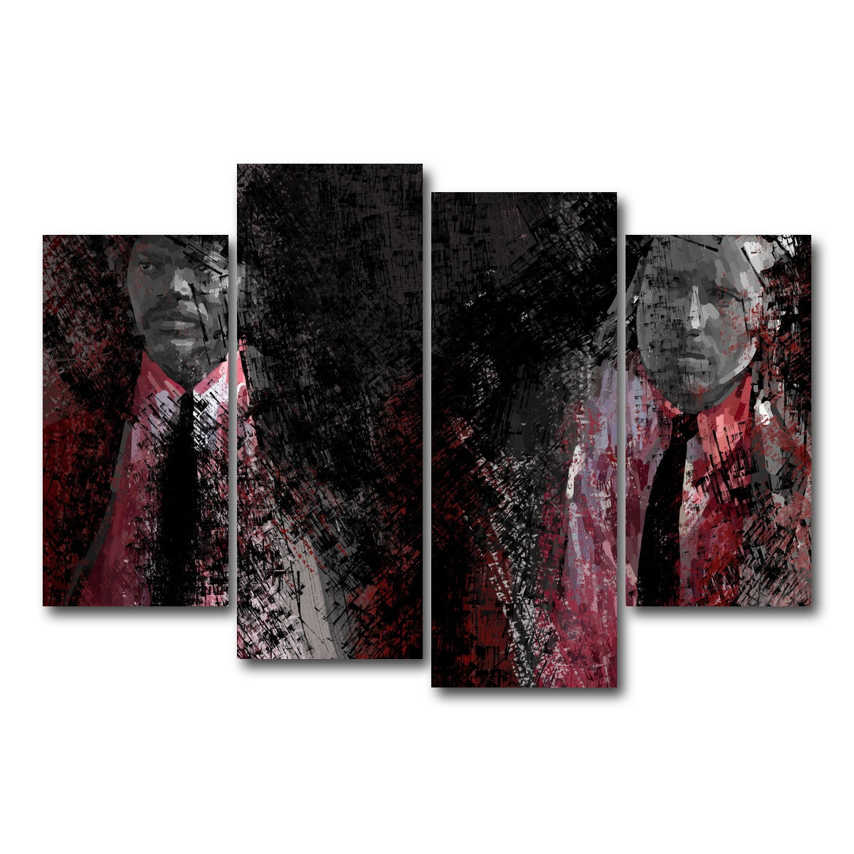 AUTO-MOCKUP WHITE | Jules and Vincent See Red | 4 Piece | Gallery Wrap Canvas | group=4_short