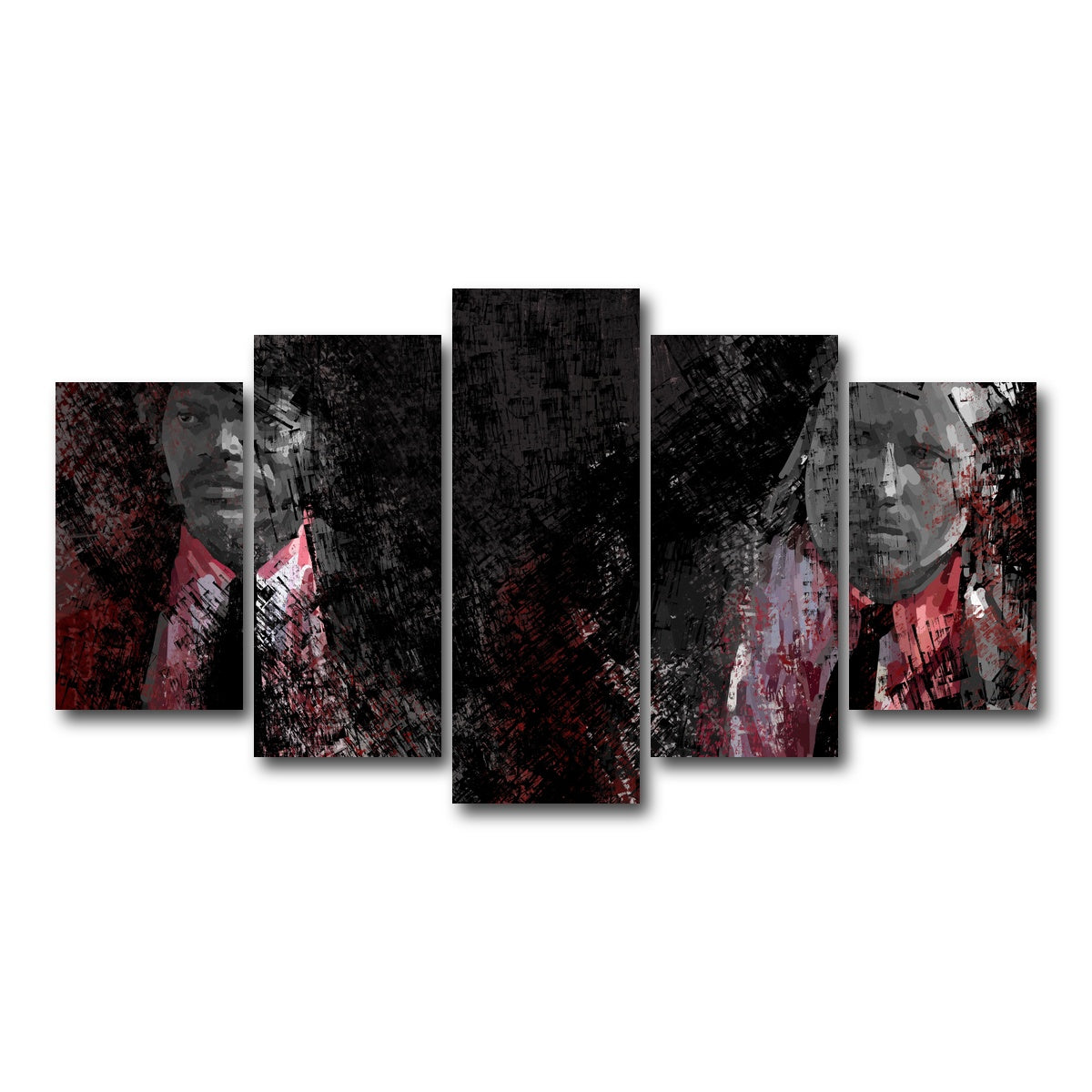 AUTO-MOCKUP WHITE | Jules and Vincent See Red | 5 Piece | Gallery Wrap Canvas | group=5_normal