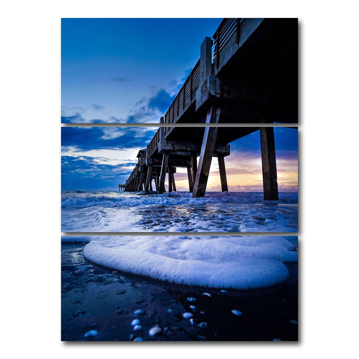 AUTO-MOCKUP WHITE | Juno Beach Pier | 3 Piece | Gallery Wrap Canvas | group=8x18_stacked