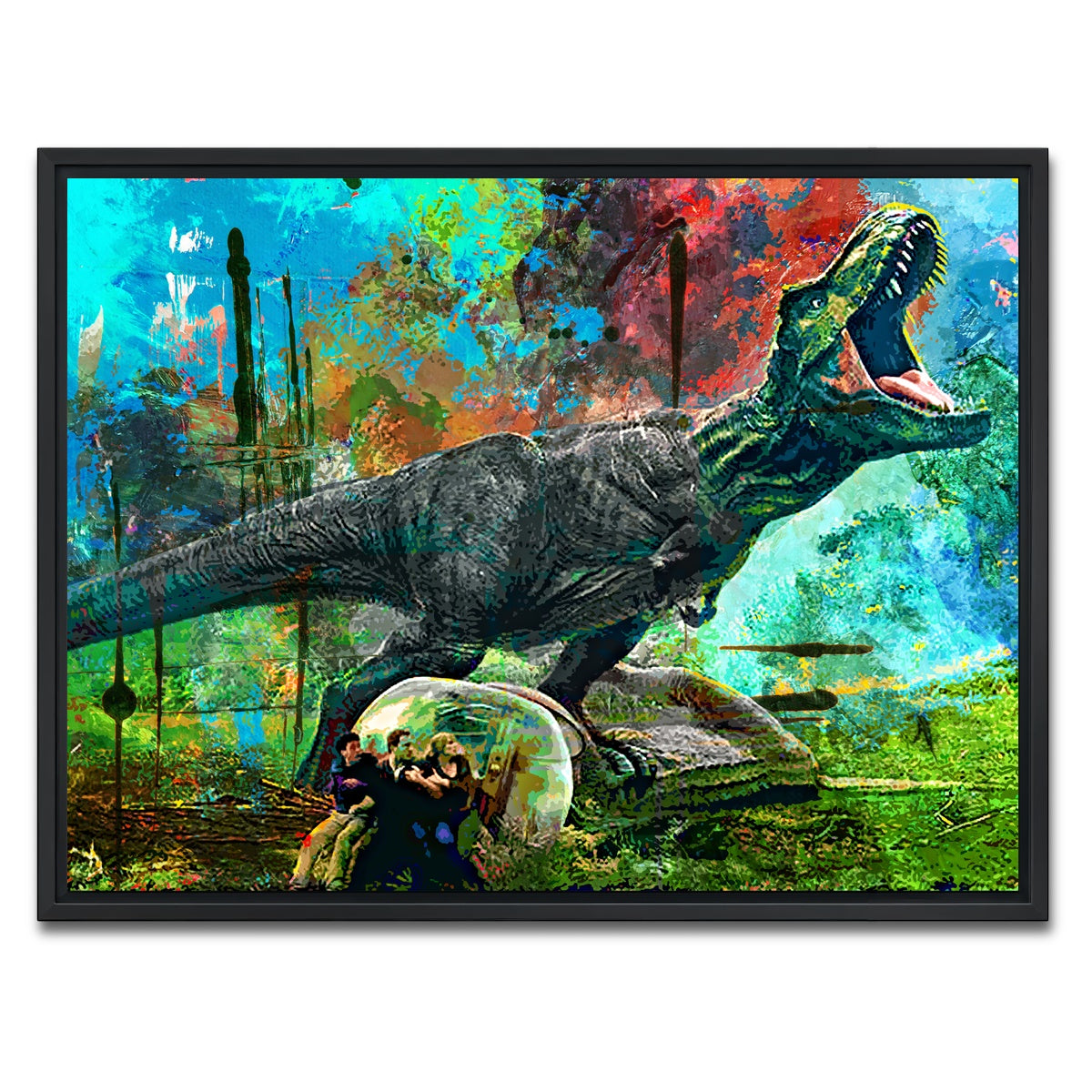 AUTO-MOCKUP WHITE | Jurassic World | 1 Piece | Black Framed Canvas | group=4x3