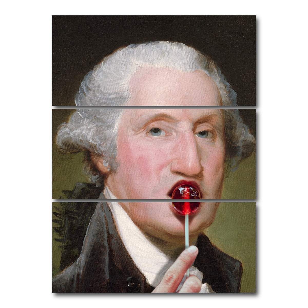 AUTO-MOCKUP WHITE | Just George with No Filter | 3 Piece | Gallery Wrap Canvas | group=8x18_stacked