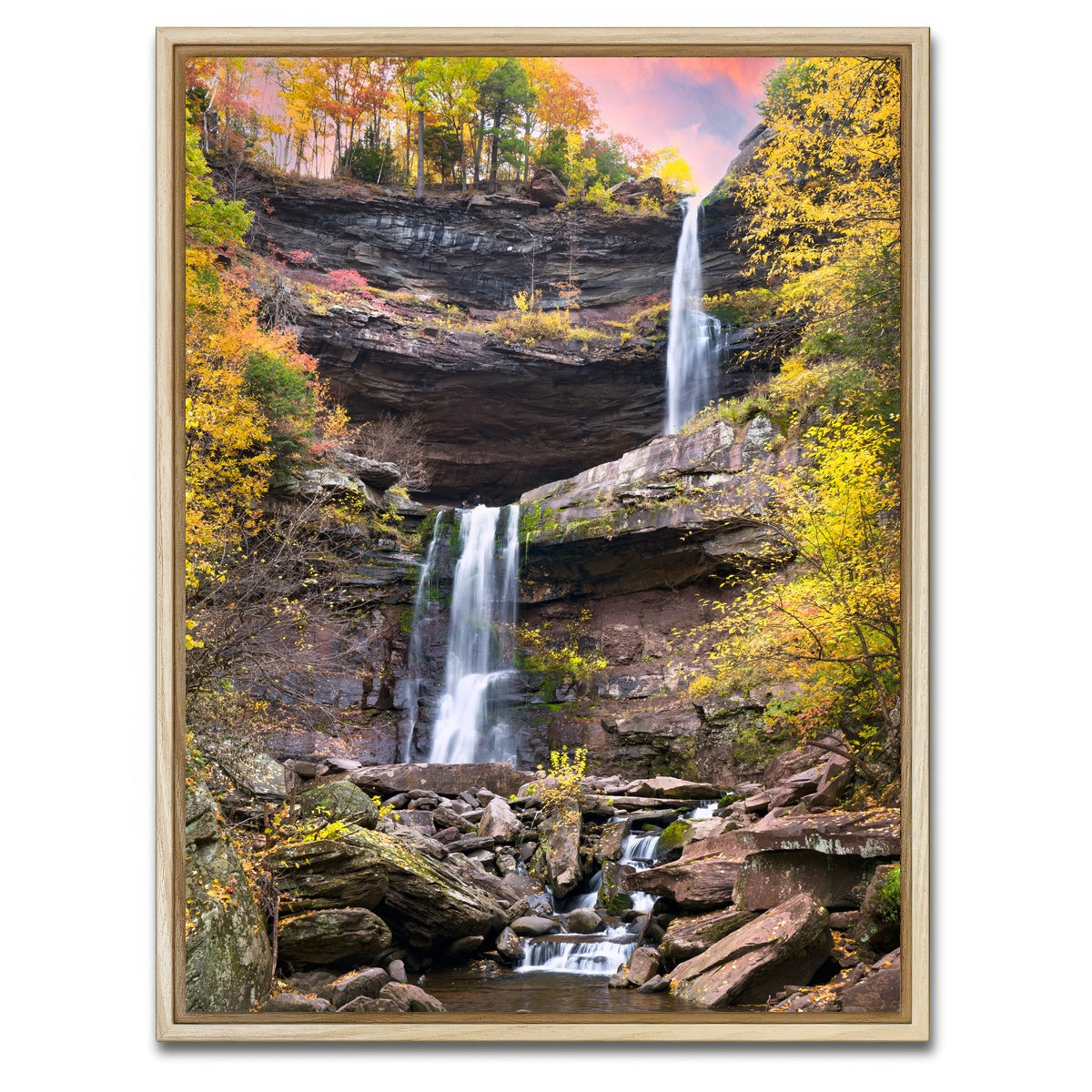 AUTO-MOCKUP WHITE | Kaaterskills Falls | 1 Piece | Natural Framed Canvas | group=3x4