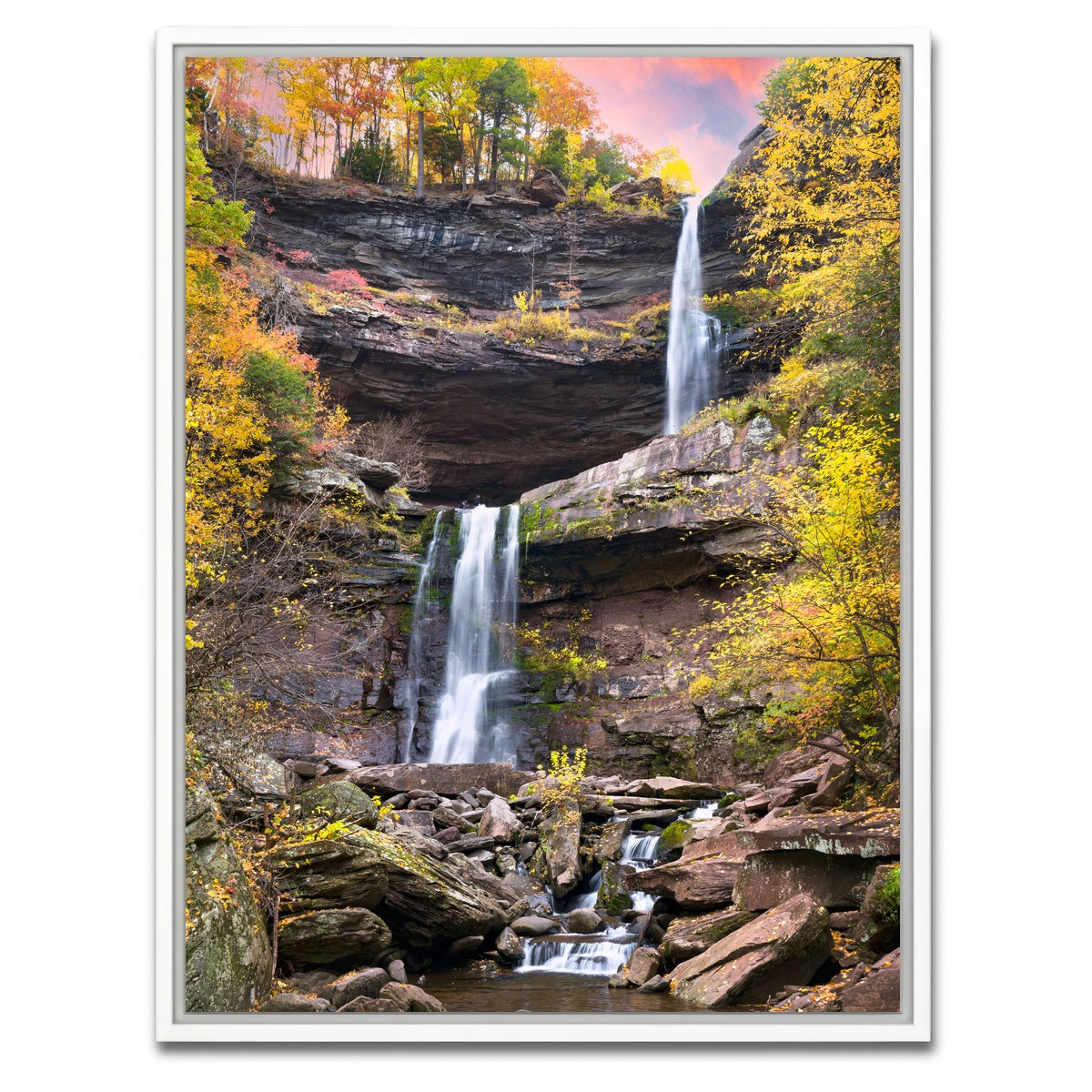AUTO-MOCKUP WHITE | Kaaterskills Falls | 1 Piece | White Framed Canvas | group=3x4