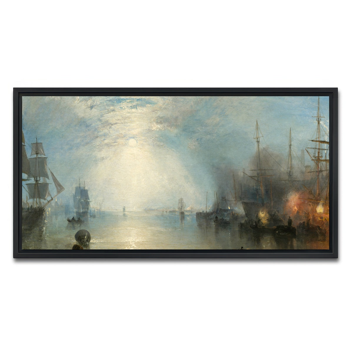 AUTO-MOCKUP WHITE | Keelmen Heaving in Coals by Moonlight | 1 Piece | Black Framed Canvas | group=2x1